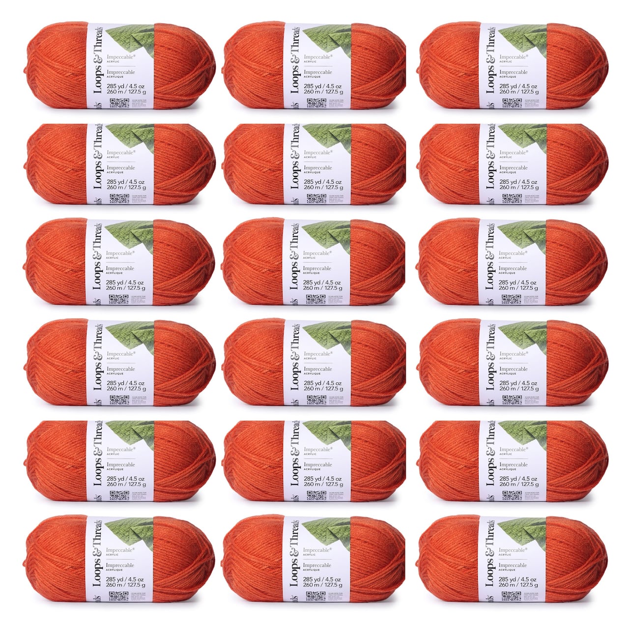 18 Pack: Impeccable® Solid Yarn by Loops & Threads®